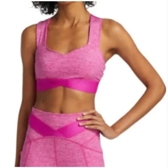 Free People FP Movement Just Breathe Sports Bra Women's Size Small Hibiscus Pink - Picture 13 of 13